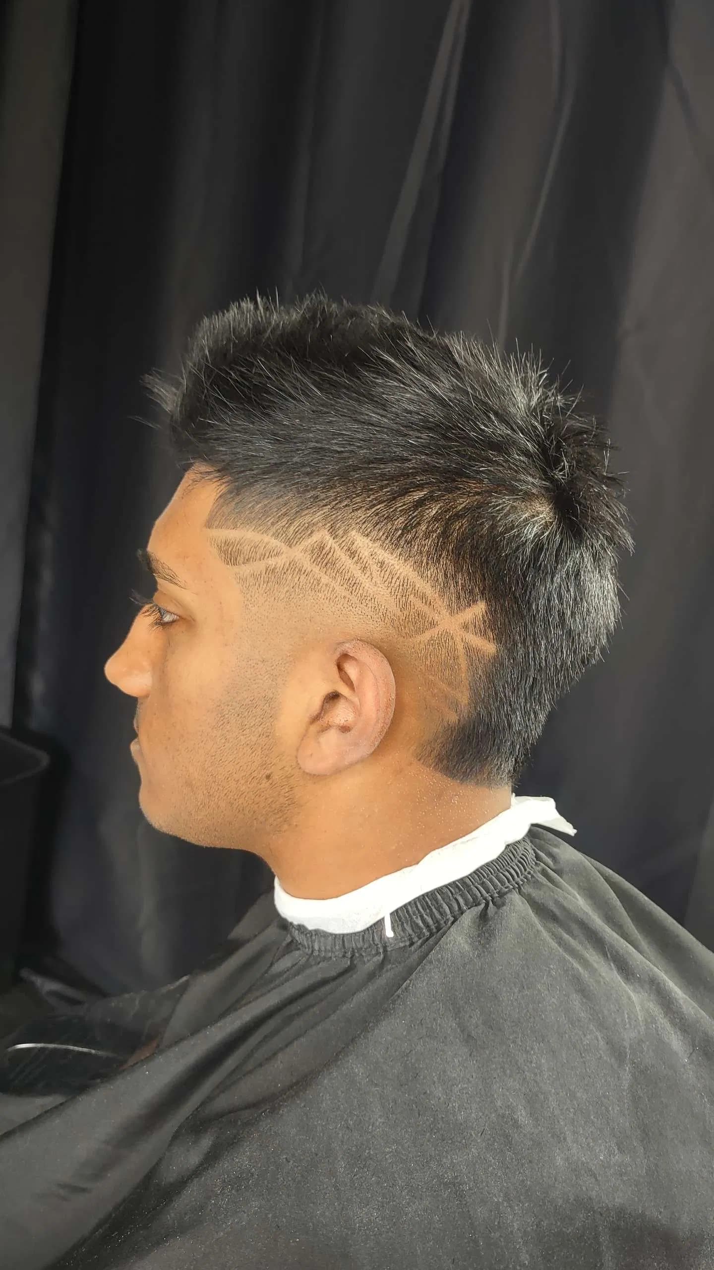 Burst fade with design